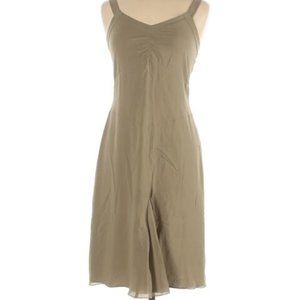 Club Monaco Sage Green Silk A-Line Summer Dress 8